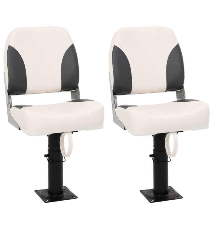 Ensemble de sièges de bateau pliables lot de 4 dossier bas | Mobilier & Déco