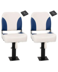 Sièges bateau lot de 2 piédestal hauteur réglable pivotant 360° | Mobilier & Déco