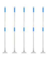 Manches de raclette de sol 5 pcs 119,5 cm acier et plastique | Mobilier & Déco
