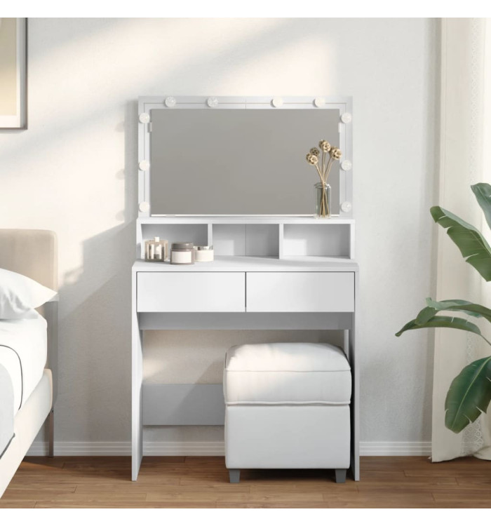 Coiffeuse avec LED blanc 80x41x134,5 cm | Mobilier & Déco