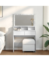 Coiffeuse avec LED blanc 80x41x134,5 cm | Mobilier & Déco