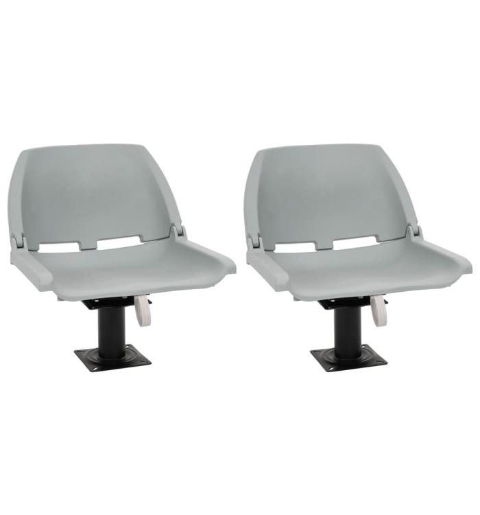 Sièges de bateau lot de 2 avec piédestal pivotant à 360° | Mobilier & Déco