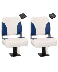 Sièges de bateau lot de 2 avec piédestal pivotant à 360° | Mobilier & Déco