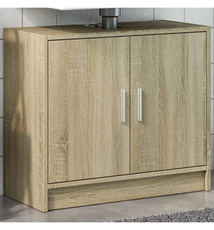 Armoire d'évier chêne sonoma 63x29x55 cm bois d'ingénierie | Mobilier & Déco