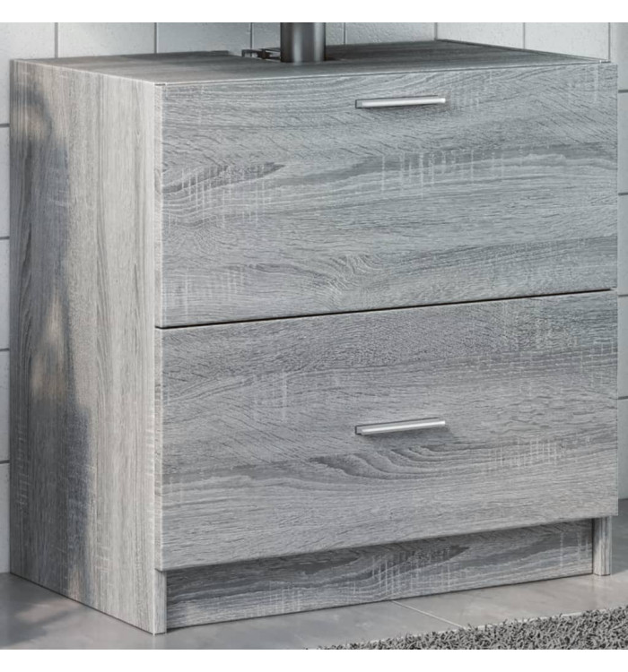 Meuble d'évier sonoma gris 59x37x59 cm bois d'ingénierie | Mobilier & Déco