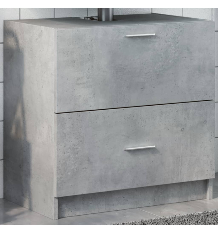 Armoire d'évier gris béton 59x37x59 cm Bois d'ingénierie | Mobilier & Déco