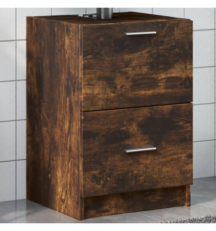Meuble d'évier chêne fumé 40x37x59 cm bois d'ingénierie | Mobilier & Déco
