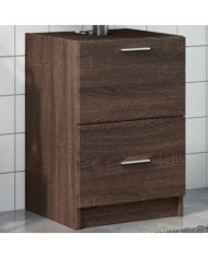 Meuble d'évier chêne marron 40x37x59 cm bois d'ingénierie | Mobilier & Déco