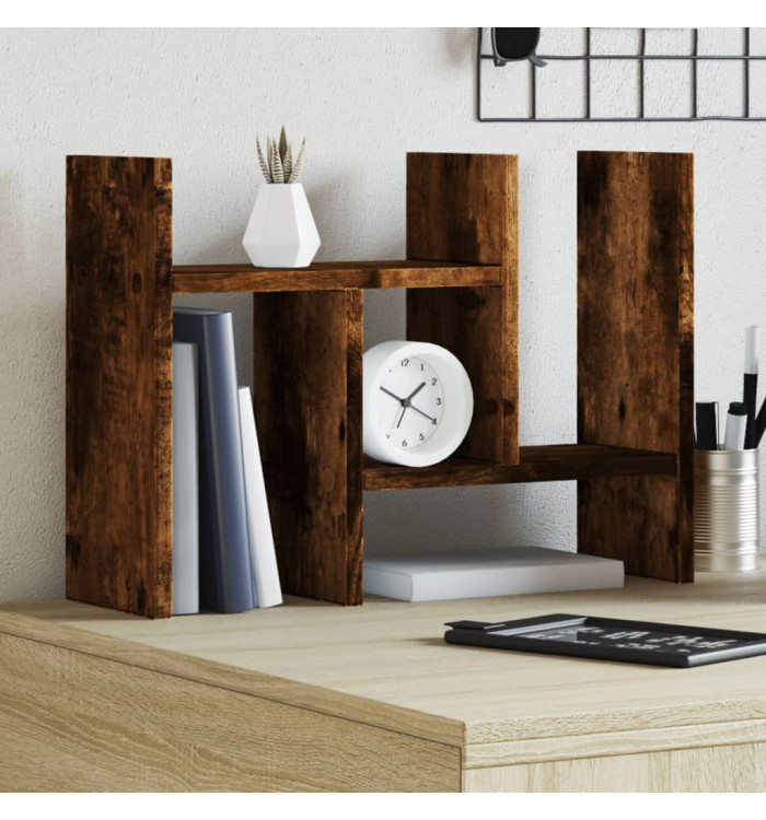 Organisateur de bureau chêne fumé 34,5x15,5x35,5 cm | Mobilier & Déco