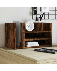 Organisateur de bureau chêne fumé 44,5x24x25 cm bois ingénierie | Mobilier & Déco