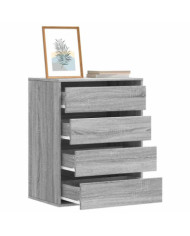 Commode d'angle sonoma gris 60x41x76 cm bois d'ingénierie | Mobilier & Déco