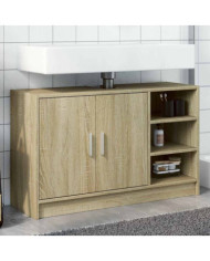 Armoire d'évier chêne sonoma 90x29x55 cm bois d'ingénierie | Mobilier & Déco