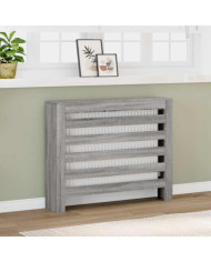 Cache-radiateur sonoma gris 104x20x82 cm bois d'ingénierie | Mobilier & Déco