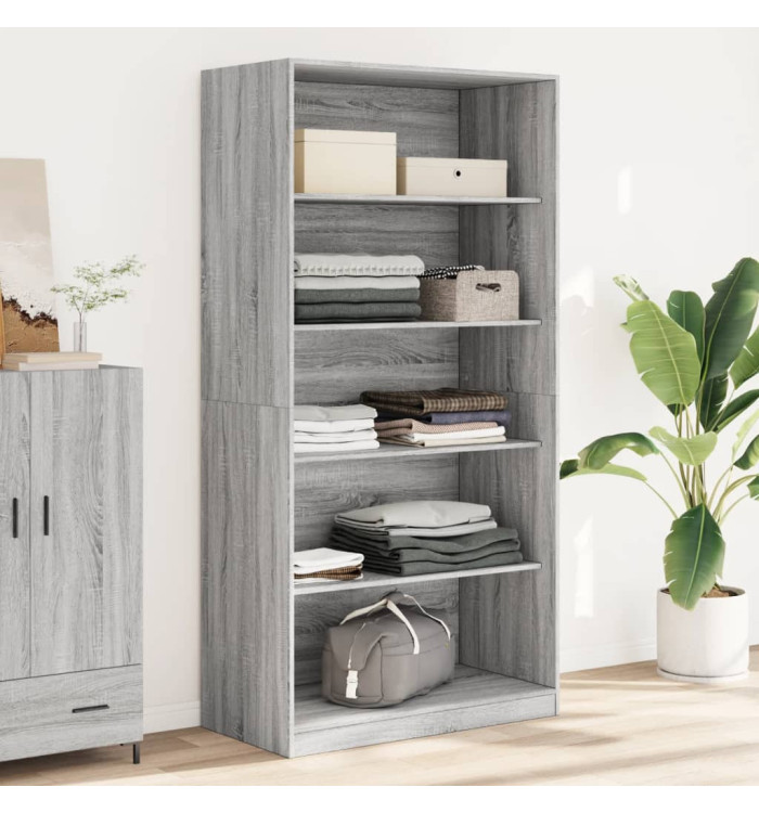 Garde-robe sonoma gris 100x50x200 cm bois d'ingénierie | Mobilier & Déco