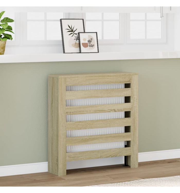 Cache-radiateur chêne sonoma 78x20x82 cm bois d'ingénierie | Mobilier & Déco