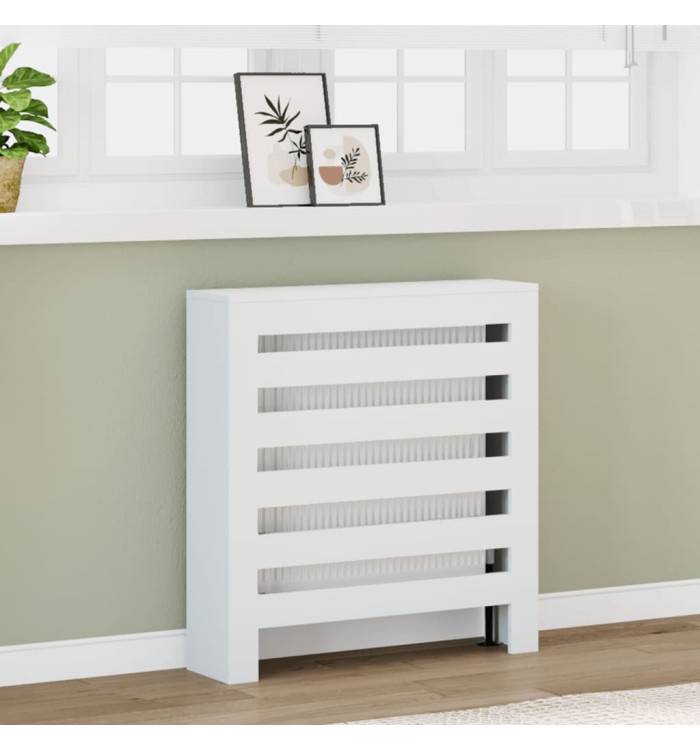 Cache-radiateur blanc 78x20x82 cm bois d'ingénierie | Mobilier & Déco