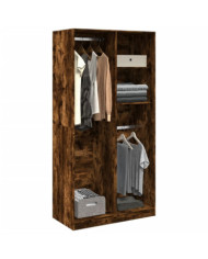 Garde-robe chêne fumé 100x50x200 cm bois d'ingénierie | Mobilier & Déco