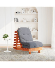 Canapé-lit futon avec matelas 60x206x11 cm bois massif de pin | Mobilier & Déco