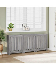 Cache-radiateur sonoma gris 205x21,5x83,5 cm bois d'ingénierie | Mobilier & Déco