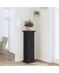 Support pour plantes noir 33x33x100 cm bois d'ingénierie | Mobilier & Déco