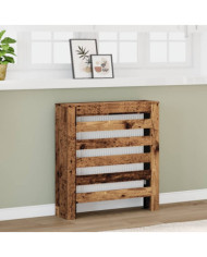 Cache-radiateur vieux bois 78x20x82 cm bois d'ingénierie | Mobilier & Déco