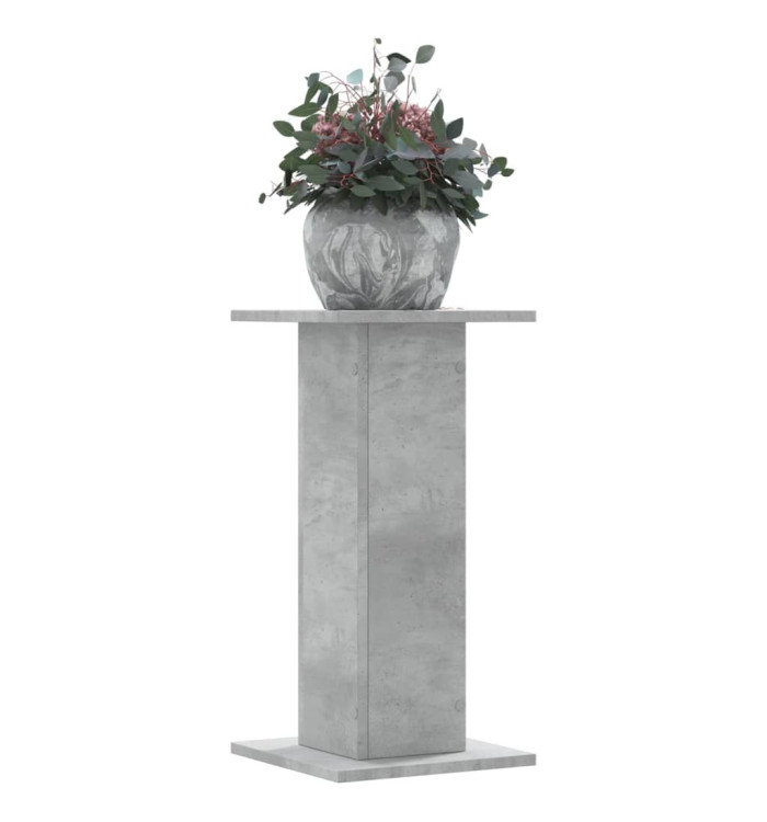 Supports pour plantes 2 pcs gris béton bois d'ingénierie | Mobilier & Déco