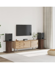 Supports de haut-parleurs 2 pcs chêne marron bois d'ingénierie | Mobilier & Déco