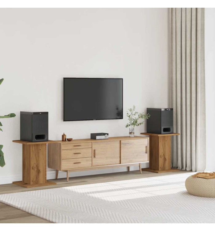Supports de haut-parleurs 2 pcs chêne artisanal bois ingénierie | Mobilier & Déco