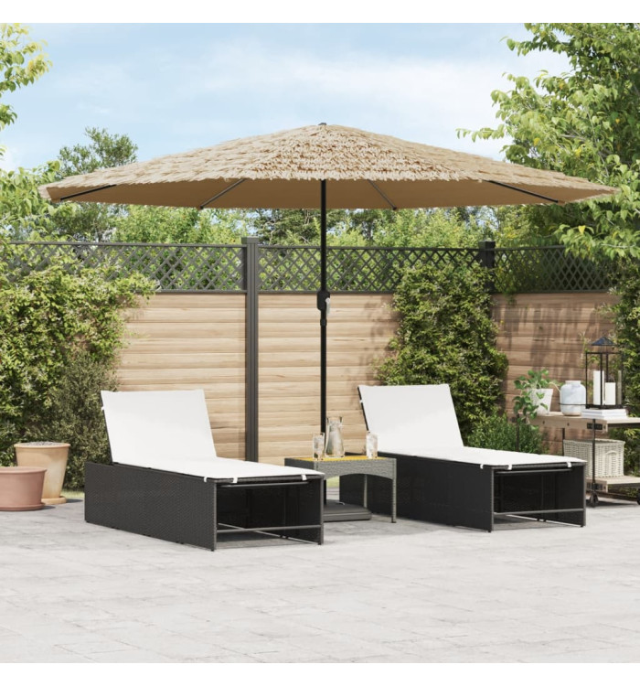Parasol de jardin avec mât en acier marron 388x388x248 cm | Mobilier & Déco