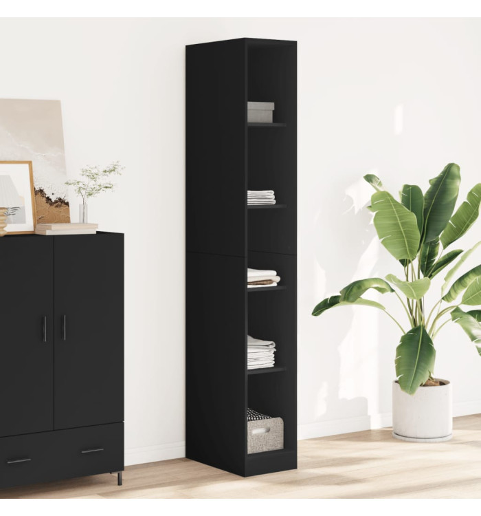 Garde-robe noir 30x50x200 cm bois d'ingénierie | Mobilier & Déco