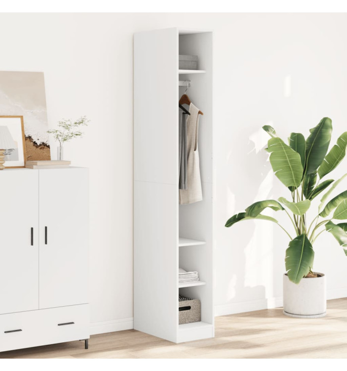 Garde-robe Blanc 30x50x200 cm Bois d'ingénierie | Mobilier & Déco