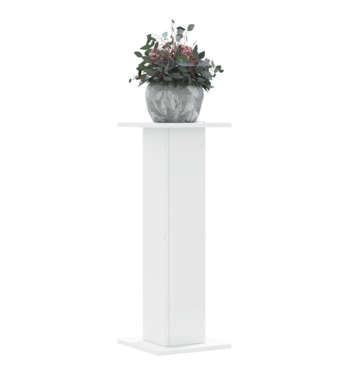 Supports pour plantes 2 pcs blanc 30x30x80 cm bois d'ingénierie | Mobilier & Déco