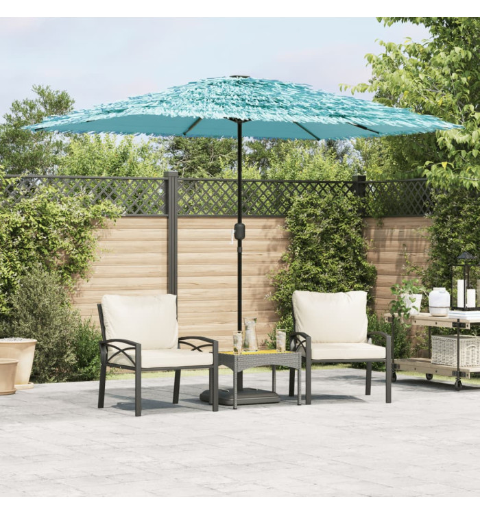 Parasol de jardin avec mât en acier bleu 300x200x250 cm | Mobilier & Déco