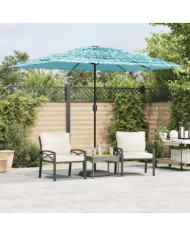 Parasol de jardin avec mât en acier bleu 300x200x250 cm | Mobilier & Déco