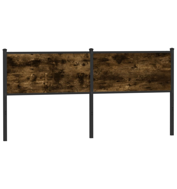 Tête de lit chêne fumé 180 cm bois d'ingénierie et acier | Mobilier & Déco