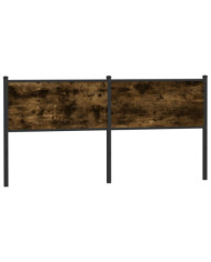 Tête de lit chêne fumé 180 cm bois d'ingénierie et acier | Mobilier & Déco