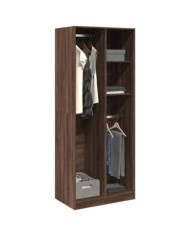 Garde-robe chêne marron 80x50x200 cm bois d'ingénierie | Mobilier & Déco