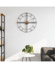Horloge murale noir Ø60 cm fer | Mobilier & Déco