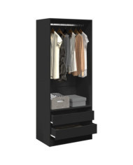 Garde-robe noir 80x50x200 cm bois d'ingénierie | Mobilier & Déco