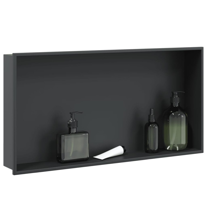 Niche de douche noir mat 62x32x9 cm acier inoxydable | Mobilier & Déco