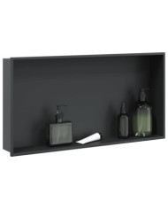 Niche de douche noir mat 62x32x9 cm acier inoxydable | Mobilier & Déco