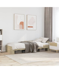 Cadre de lit sans matelas chêne sonoma 100x200 cm | Mobilier & Déco