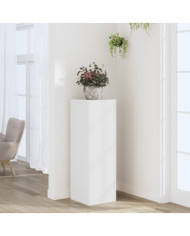 Support pour plantes blanc 33x33x100 cm bois d'ingénierie | Mobilier & Déco