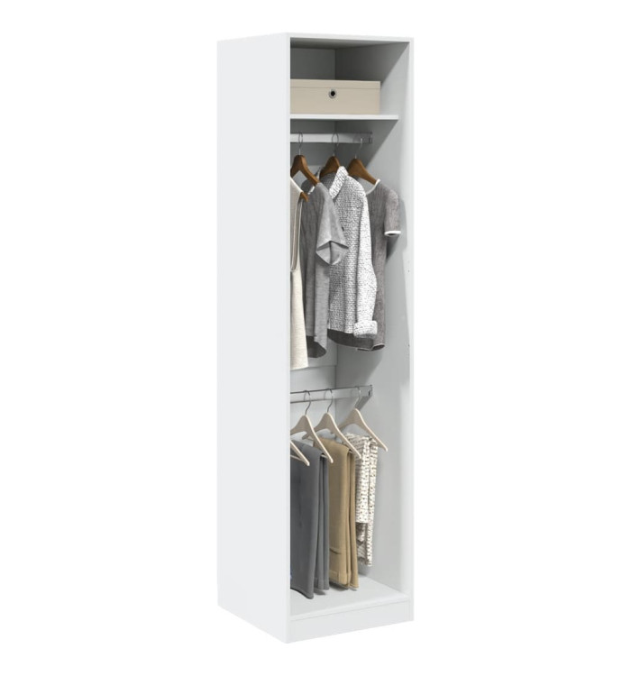 Garde-robe Blanc 50x50x200 cm Bois d'ingénierie | Mobilier & Déco