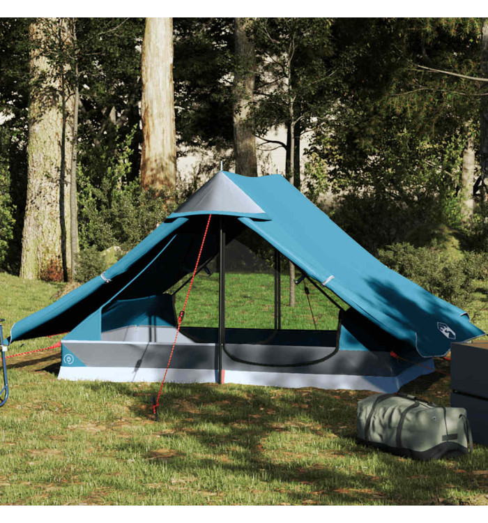 Tente de camping 2 personnes bleu imperméable | Mobilier & Déco