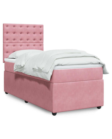Sommier à lattes de lit et matelas Rose 80x200 cm Velours | Mobilier & Déco