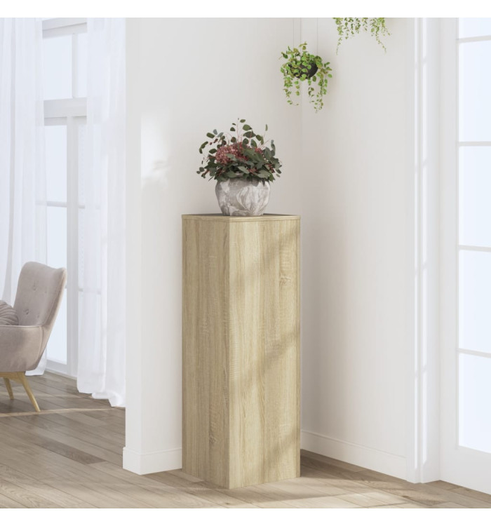 Support pour plantes chêne sonoma 33x33x100cm bois d'ingénierie | Mobilier & Déco