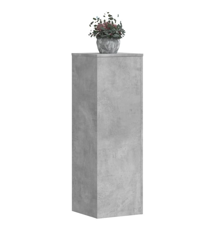 Supports pour plantes 2 pcs gris béton bois d'ingénierie | Mobilier & Déco
