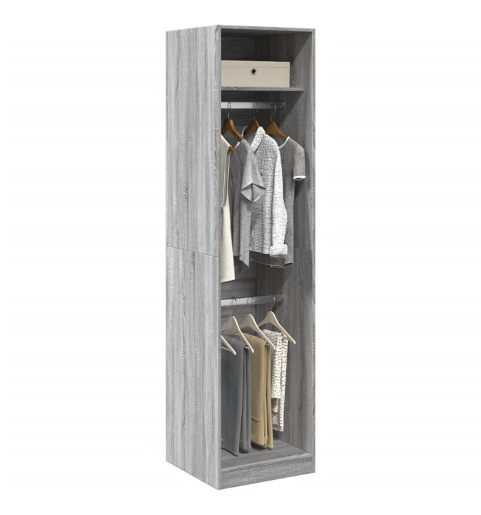 Garde-robe gris sonoma 50x50x200 cm bois d'ingénierie | Mobilier & Déco