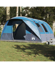 Tente de camping tunnel 5 personnes bleu imperméable | Mobilier & Déco